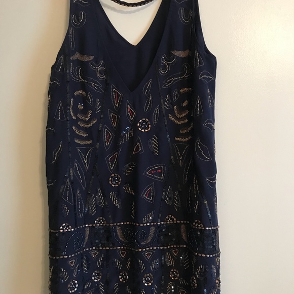 Free People Sequin Navy Dress - Picture 3 of 6